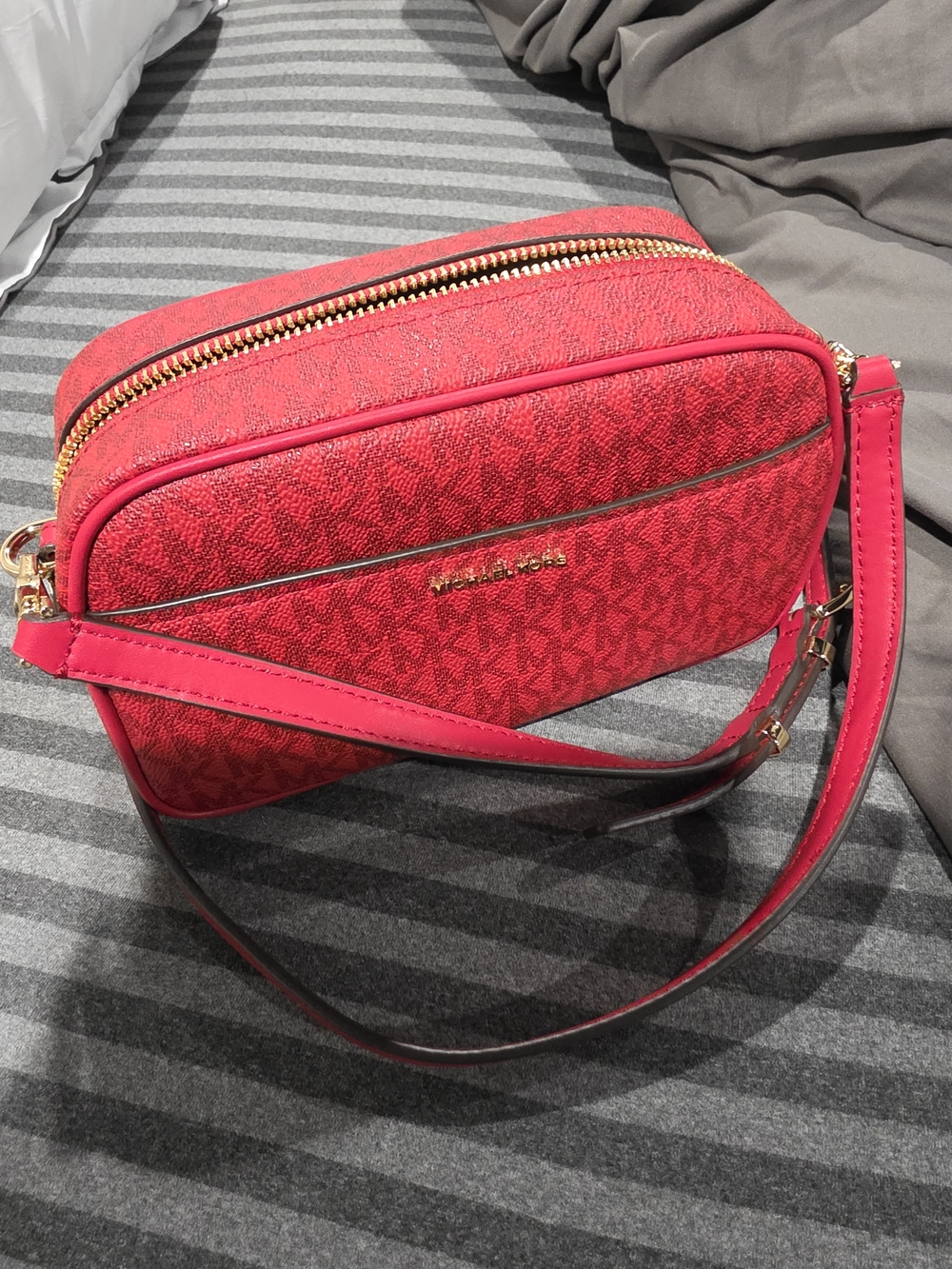 Michael Kors Red Signature Crossbody Bag